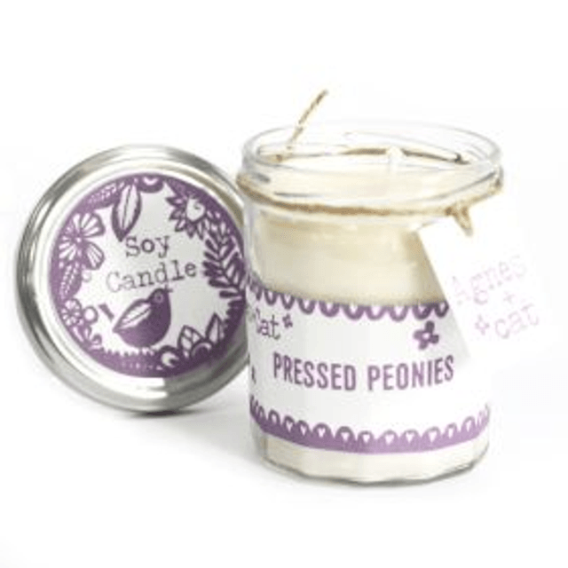 Bougie pot 220g - Pivoine Pressée