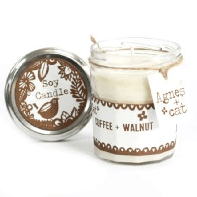 Bougie pot 220g - Café et Noyer