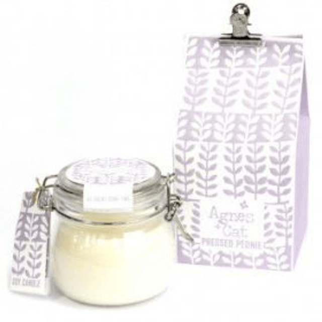 Bougie pot 400g - Pivoine Pressée