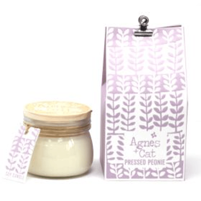 Bougie pot 180g - Pivoine Pressée